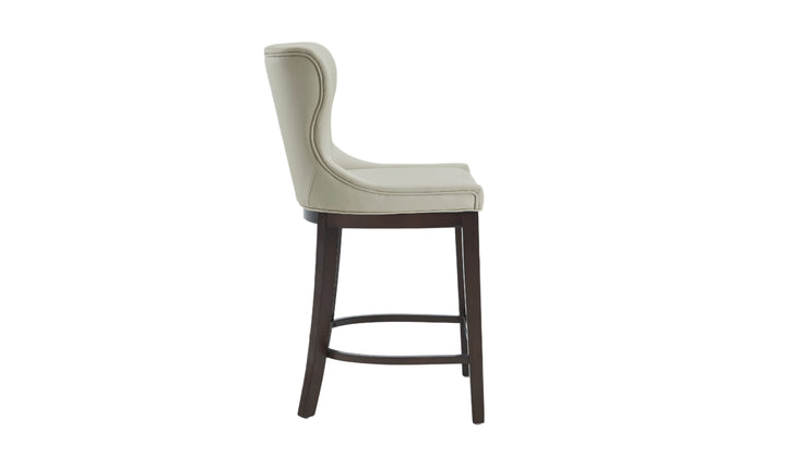 Manhattan Comfort Blair Wood Upholstered Counter Stool-Jennifer Furniture