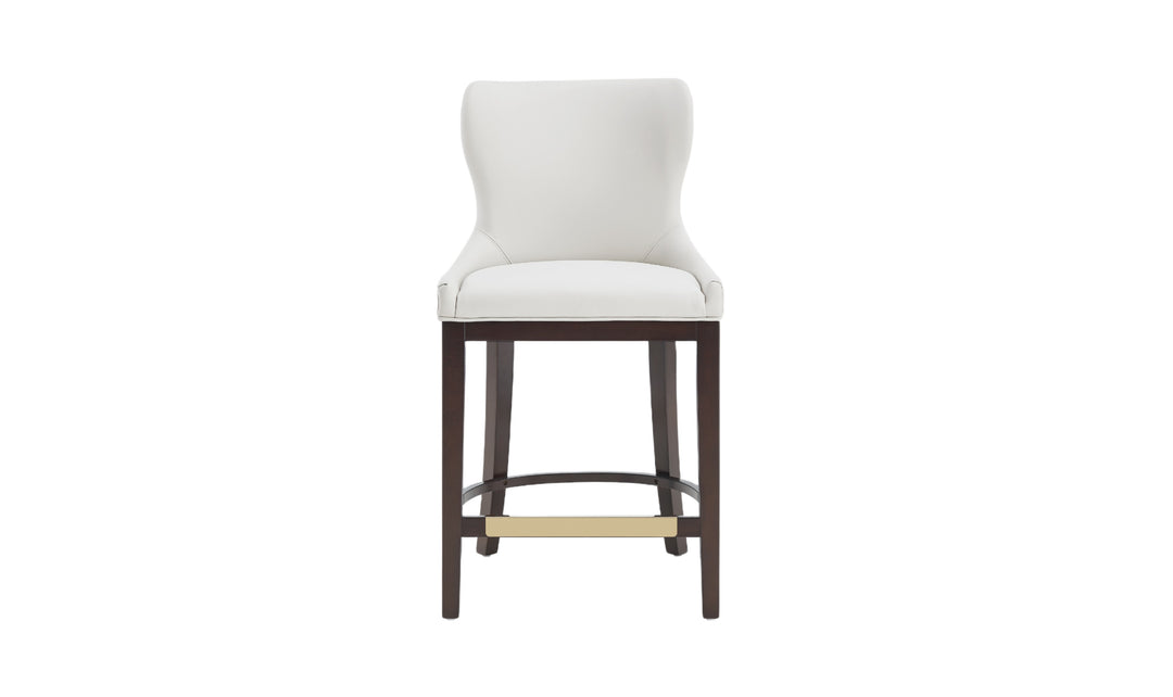 Manhattan Comfort Blair Wood Upholstered Counter Stool-Jennifer Furniture