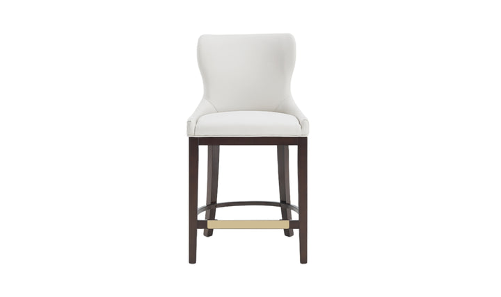 Manhattan Comfort Blair Wood Upholstered Counter Stool-Jennifer Furniture
