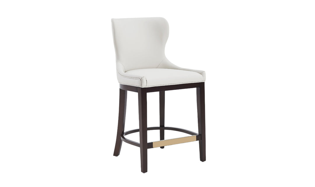 Manhattan Comfort Blair Wood Base Upholstered Counter Stool