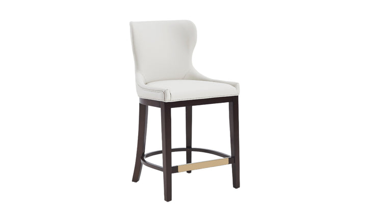 Manhattan Comfort Blair Wood Base Upholstered Counter Stool