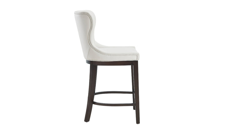 Manhattan Comfort Blair Wood Upholstered Counter Stool-Jennifer Furniture