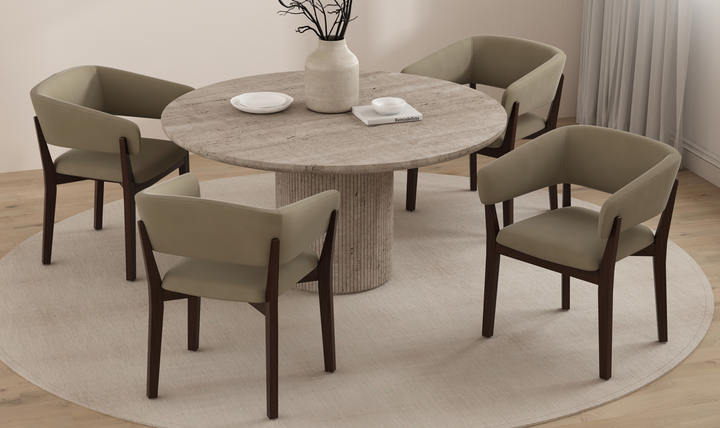 Manhattan Comfort Blake Faux Fabric Mohair Wood Base Armchair