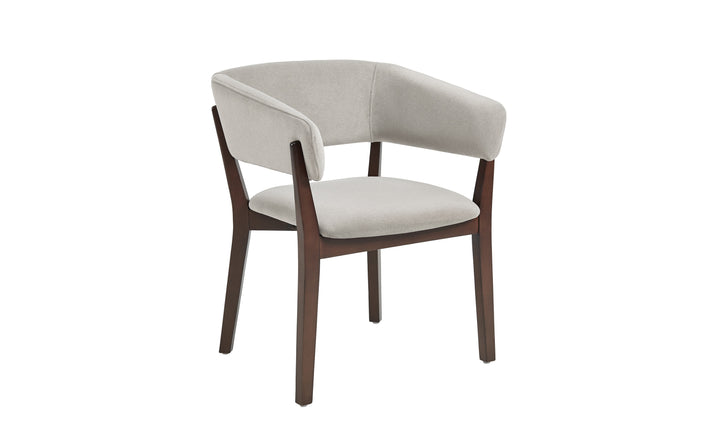 Manhattan Comfort Blake Faux Fabric Mohair Wood Base Armchair