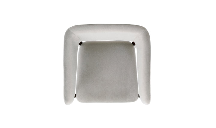 Manhattan Comfort Blake Faux Fabric Mohair Wood Base Armchair