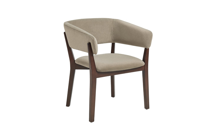 Manhattan Comfort Blake Faux Fabric Mohair Wood Base Armchair