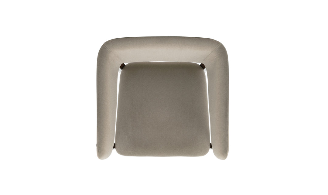 Manhattan Comfort Blake Faux Fabric Mohair Wood Base Armchair
