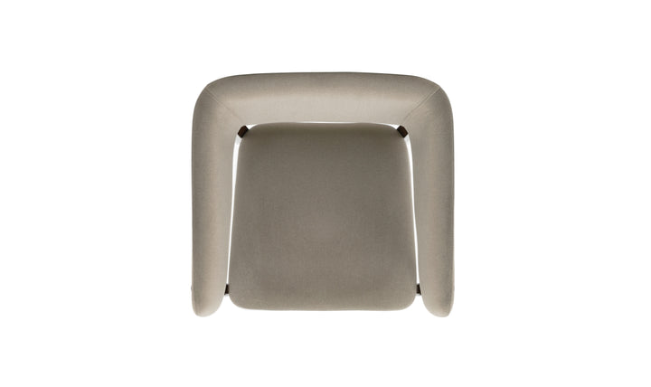 Manhattan Comfort Blake Faux Fabric Mohair Wood Base Armchair