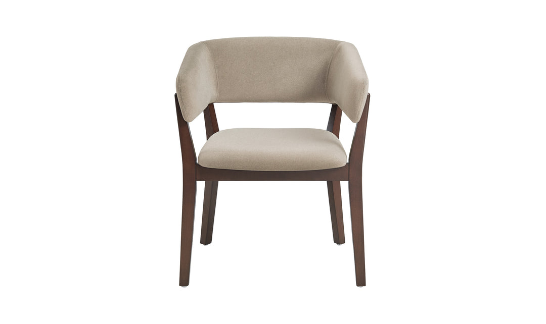 Manhattan Comfort Blake Faux Fabric Mohair Wood Base Armchair