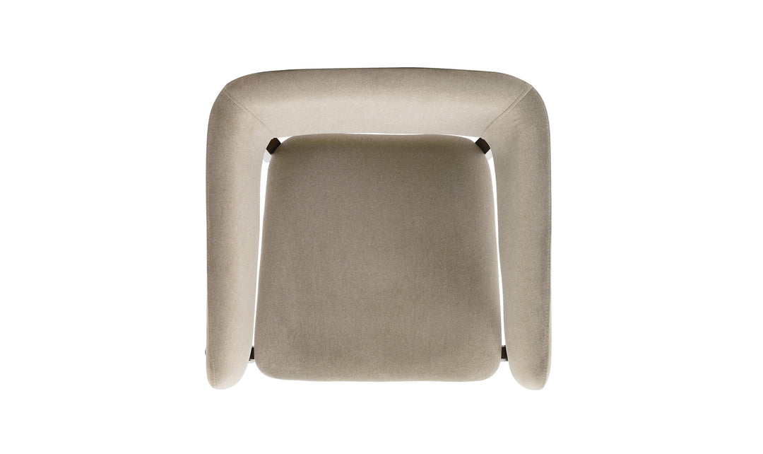 Manhattan Comfort Blake Faux Fabric Mohair Wood Base Armchair