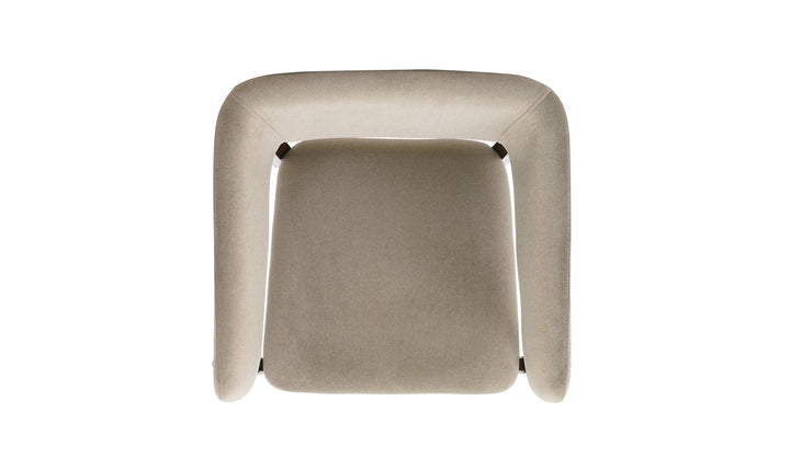Manhattan Comfort Blake Faux Fabric Mohair Wood Base Armchair