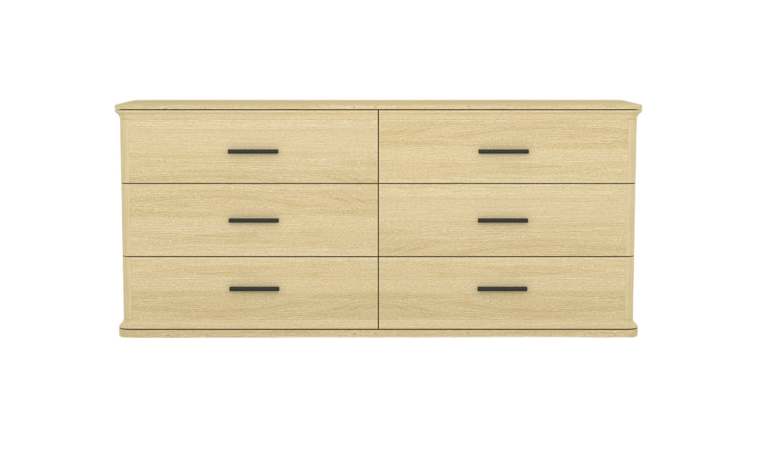 Manhattan Comfort Clifford Wooden Dresser With Six Drawers-Jennifer Furniture