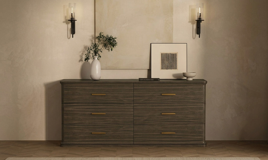Manhattan Comfort Clifford Wooden Dresser With Six Drawers-Jennifer Furniture