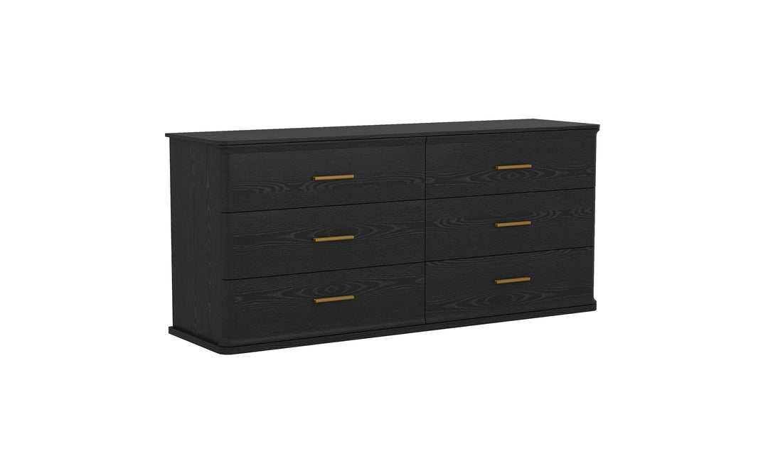Manhattan Comfort Clifford Wooden Dresser With Six Drawers-Jennifer Furniture