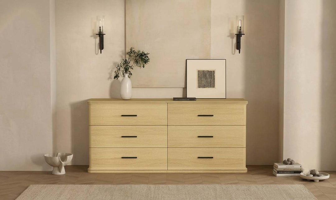 Manhattan Comfort Clifford Wooden Dresser With Six Drawers-Jennifer Furniture