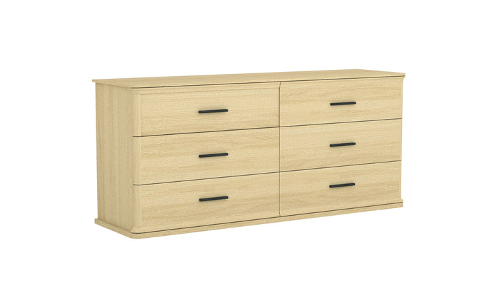 Manhattan Comfort Clifford Wooden Dresser With Six Drawers-Jennifer Furniture