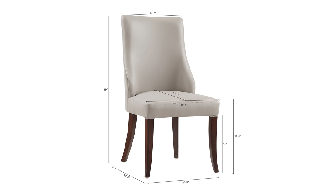 Manhattan Comfort Connie Wood Vegan Leather and Velvet Accent Chair With Set of Two-Jennifer Furniture