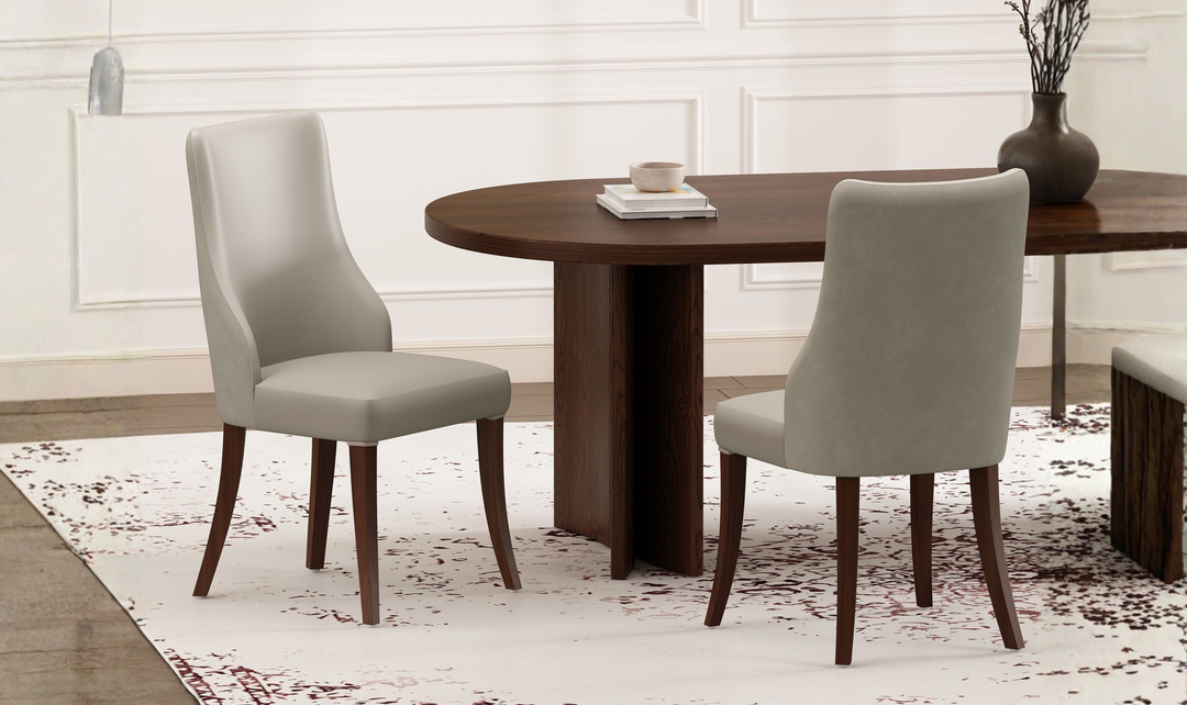 Manhattan Comfort Connie Wood Vegan Leather and Velvet Accent Chair With Set of Two-Jennifer Furniture
