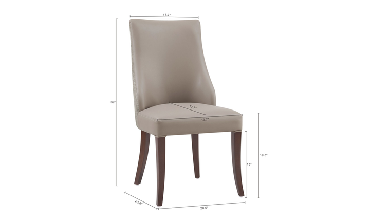 Manhattan Comfort Connie Wood Vegan Leather and Velvet Accent Chair With Set of Two-Jennifer Furniture