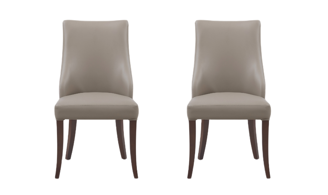 Manhattan Comfort Connie Wood Vegan Leather and Velvet Accent Chair With Set of Two-Jennifer Furniture