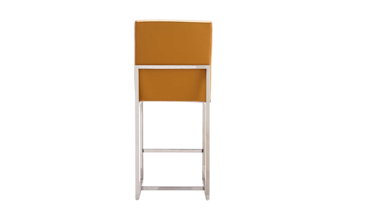 Manhattan Comfort Element Metal Upholstered Counter Stool