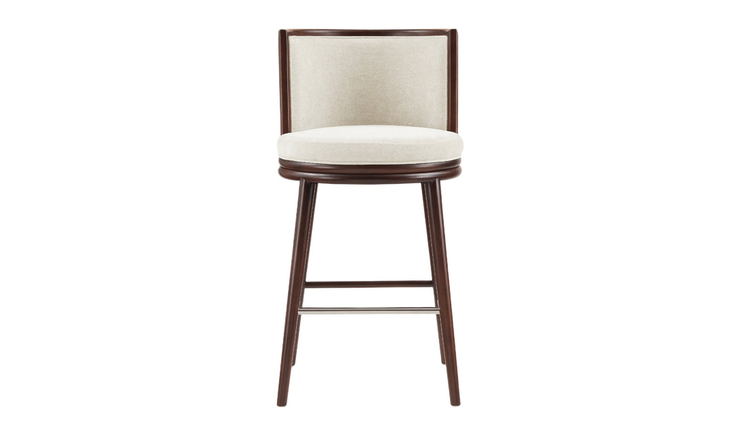 Manhattan Comfort Evalyn Wooden Upholstered Barstool-Jennifer Furniture
