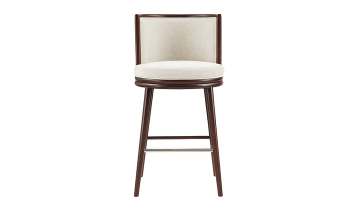 Manhattan Comfort Evalyn Wooden Upholstered Barstool-Jennifer Furniture
