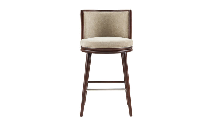 Manhattan Comfort Evalyn Wooden Upholstered Barstool