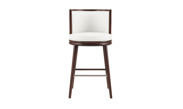 Manhattan Comfort Evalyn Wooden Upholstered Barstool-Jennifer Furniture
