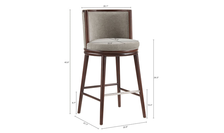 Manhattan Comfort Evalyn Wooden Upholstered Barstool