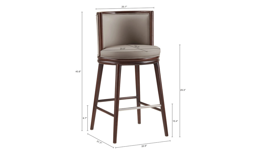 Manhattan Comfort Evalyn Wooden Upholstered Barstool