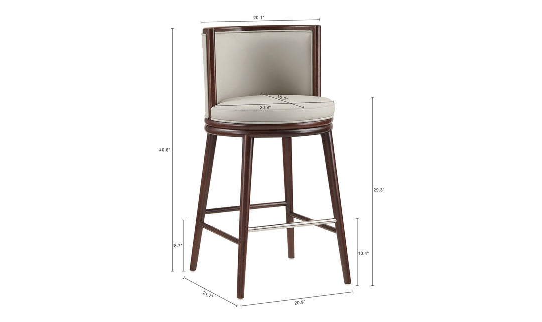 Manhattan Comfort Evalyn Wooden Upholstered Barstool