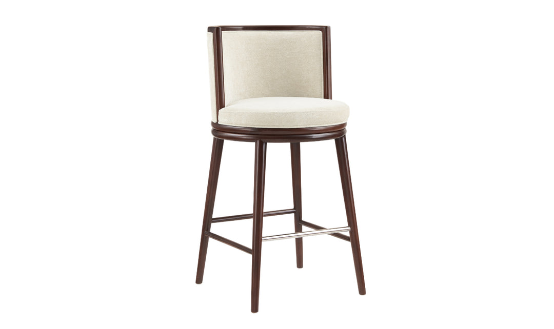 Manhattan Comfort Evalyn Wooden Upholstered Barstool-Jennifer Furniture
