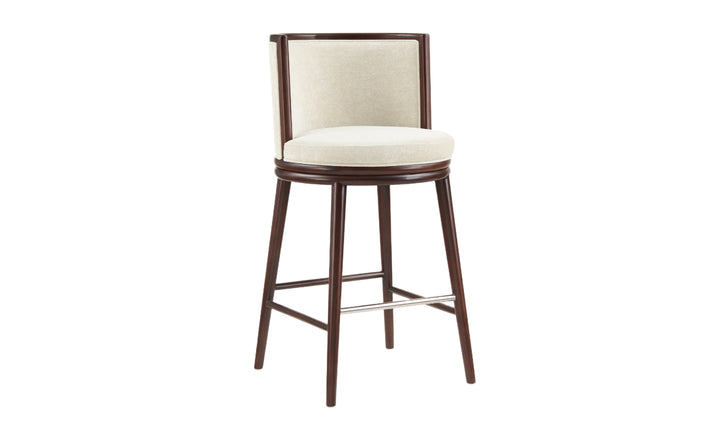 Manhattan Comfort Evalyn Wooden Upholstered Barstool-Jennifer Furniture
