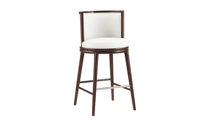 Manhattan Comfort Evalyn Wooden Upholstered Barstool-Jennifer Furniture
