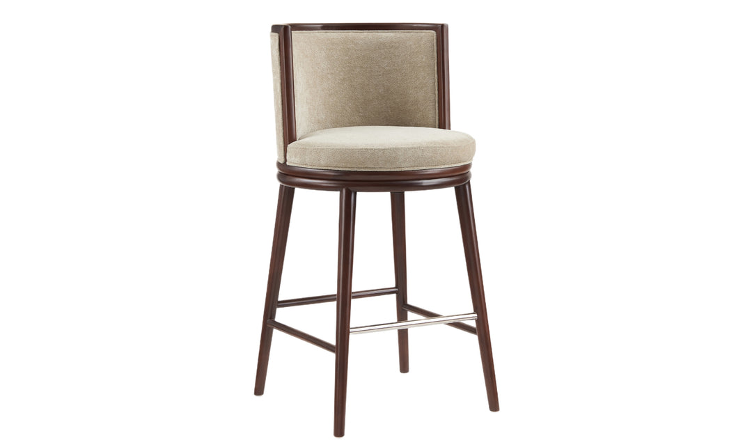 Manhattan Comfort Evalyn Wooden Upholstered Barstool