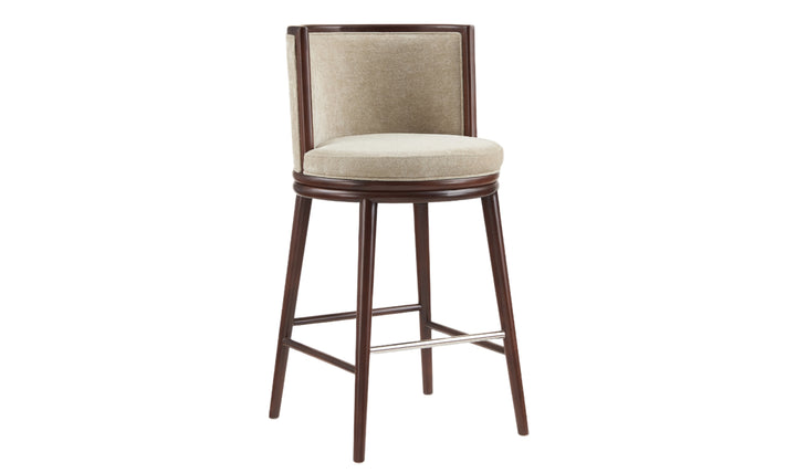 Manhattan Comfort Evalyn Wooden Upholstered Barstool