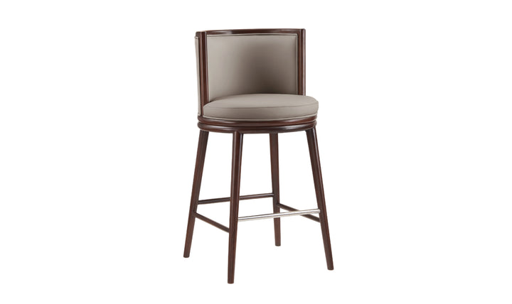 Manhattan Comfort Evalyn Wooden Upholstered Barstool