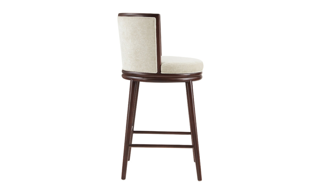 Manhattan Comfort Evalyn Wooden Upholstered Barstool-Jennifer Furniture

