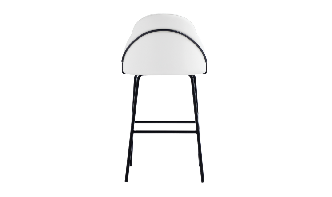 Manhattan Comfort Gracie Metal Upholstered Barstool With Two-Tone