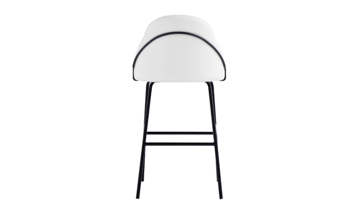 Manhattan Comfort Gracie Metal Upholstered Barstool With Two-Tone