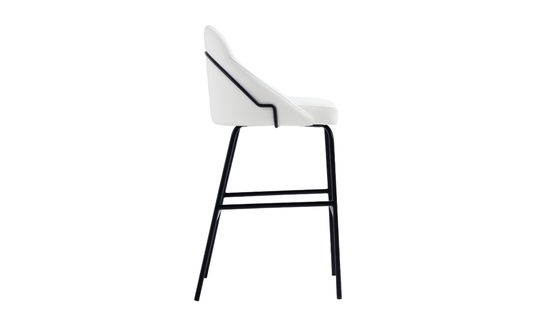 Manhattan Comfort Gracie Metal Upholstered Barstool With Two-Tone