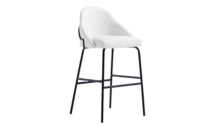 Manhattan Comfort Gracie Metal Upholstered Barstool With Two-Tone