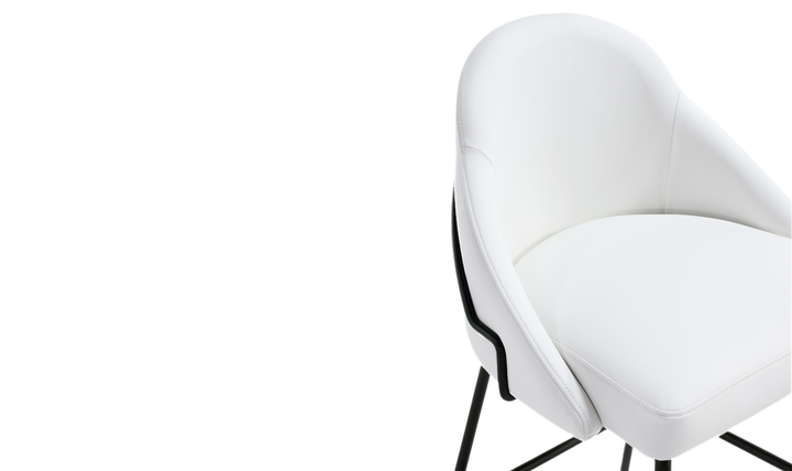 Manhattan Comfort Gracie Metal Upholstered Barstool With Two-Tone