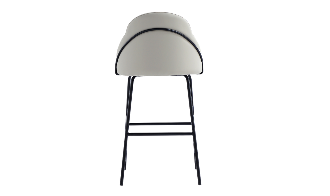 Manhattan Comfort Gracie Metal Upholstered Barstool With Two-Tone