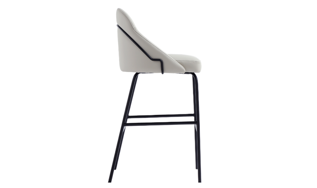 Manhattan Comfort Gracie Metal Upholstered Barstool With Two-Tone