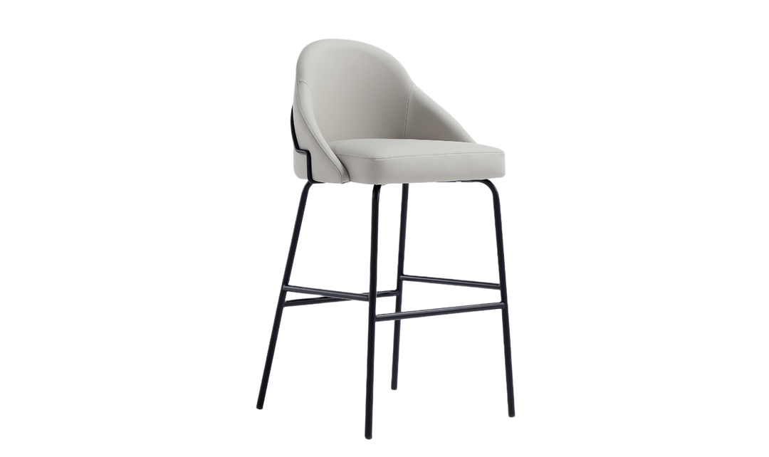 Manhattan Comfort Gracie Metal Upholstered Barstool With Two-Tone
