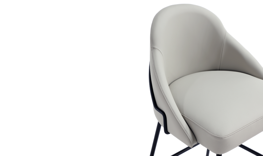 Manhattan Comfort Gracie Metal Upholstered Barstool With Two-Tone