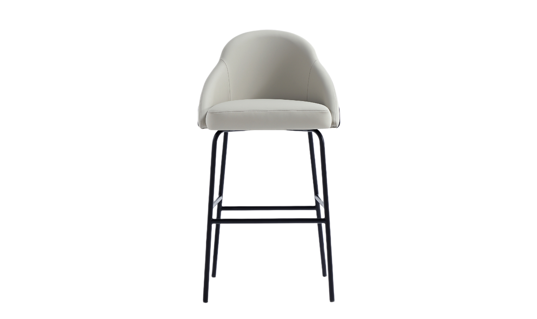 Manhattan Comfort Gracie Metal Upholstered Barstool With Two-Tone