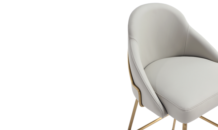 Manhattan Comfort Gracie Metal Upholstered Barstool With Two-Tone